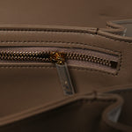 Shiny Calfskin Medium Triomphe Smoked Brown