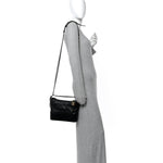 Aged Calfskin Quilted New Medium Gabrielle Hobo Black