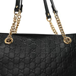 Guccissima Signature Medium Shoulder Tote Bag Black