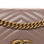 Calfskin Matelasse Small GG Marmont Shoulder Bag Porcelain Rose