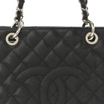 Caviar Quilted Grand Shopping Tote GST Black