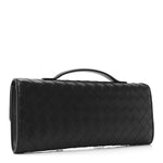 Nappa Intrecciato Long Andiamo Top Handle Clutch Black