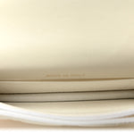 Calfskin Quilted Maxi Pearls Clutch With Chain  White
