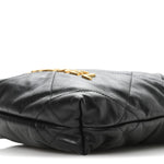 Shiny Calfskin Quilted Mini Chanel 22 Black