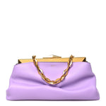 Box Calfskin Diamond Frame Clutch Wisteria