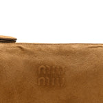 Suede Pouch Olive Green