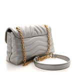 Metallic Calfskin New Wave Chain Bag MM NM Silver