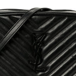 Calfskin Matelasse Monogram Monochrome Lou Camera Bag Black