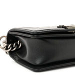Caviar Quilted Small Boy Flap Black