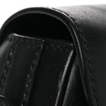 Calfskin D Fence Saddle Bag Black