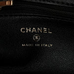 Velvet Diamanté Quilted Wristlet Clutch Black