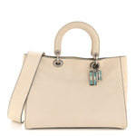 Canyon Grained Lambskin Large Lady Dior Off White