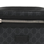 Soft GG Supreme Monogram Web Belt Bag Black Grey