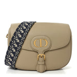Grained Calfskin Large Bobby Flap Beige