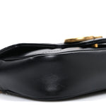Calfskin Matelasse Super Mini GG Marmont Shoulder Bag Black