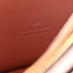 GG Supreme Monogram Textured Calfskin Emblem Wallet On Chain Pink