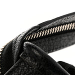 Chevre Silver Metallic Edge Hardware Nano City Black