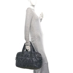 Nylon Coco Cocoon Large Reversible Tote Black