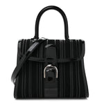 Canvas Patent Calfskin MM Brillant Satchel Black