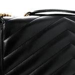 Lambskin Quilted Monogram Large Loulou Black