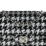 Sequin Houndstooth Small Flap Black White