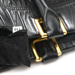 Nappa Gaufre Top Handle Satchel Black
