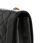 Lambskin Quilted Medium Single Flap Black