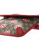 GG Supreme Monogram Apple Interlocking G Belt Bag Beige Multicolor Lobster Red