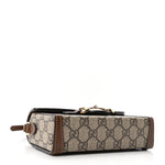 GG Supreme Monogram Mini Horsebit 1955 Shoulder Bag  Beige Brown Sugar