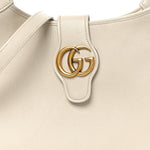 Goatskin Medium Aphrodite Shoulder Bag Mystic White