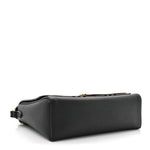 Coated Canvas Calfskin Vintage Check Medium Note Crossbody Bag Black
