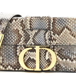 Snakeskin 30 Montaigne Box Bag Beige Multicolor