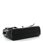 Glossy Goatskin Small Lily Flap Black