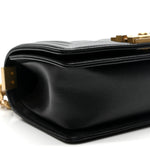 Caviar Quilted Small Boy Flap Black