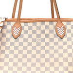 Damier Azur Braided Neverfull MM Orange