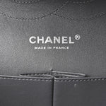 Lambskin Quilted Jumbo Double Flap Dark Grey