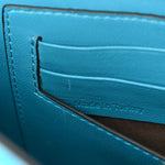 Deep Calfskin Crocodile Embossed Small Darley Azure
