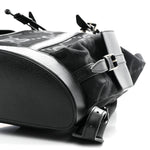 Monogram Jumbo GG Textured Dollar Calfskin Web Double Buckle Backpack Black