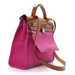 Vache Hunter Toile Herbag Zip 31 PM Magnolia Fauve