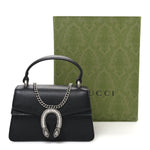 Dollar Calfskin Crystal Mini Dionysus Top Handle Bag Black Crystal