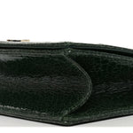 Ceramic Effect Deerskin Large Diorama Flap Bag Malachite Green