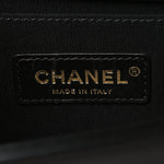 Calfskin Quilted Small Boy Flap Black