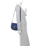 Box Calfskin Medium Bobby Flap Blue