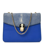 Galuchat Calfskin Serpenti Forever Crossbody Bag Blue