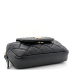 Lambskin Quilted Waist Bag Black