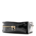 Patent Quilted CC Barbie Heart Vanity Case Black