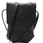 Nappa Maxi Intrecciato Diago Phone Pouch Black