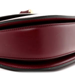 Boarded Dyana Lux Calfskin Web Monochrome Small Bamboo 1947 Top Handle Bag Rosso Ancora