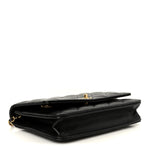 Caviar Quilted CC Turnlock Wallet On Chain WOC Black