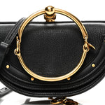 Calfskin Small Nile Bracelet Minaudiere Bag Black